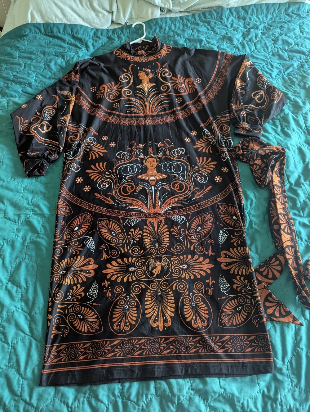 Blackmilk Greek Motif Batwing Dress